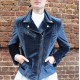 Biker Jacket Blue Velvet 